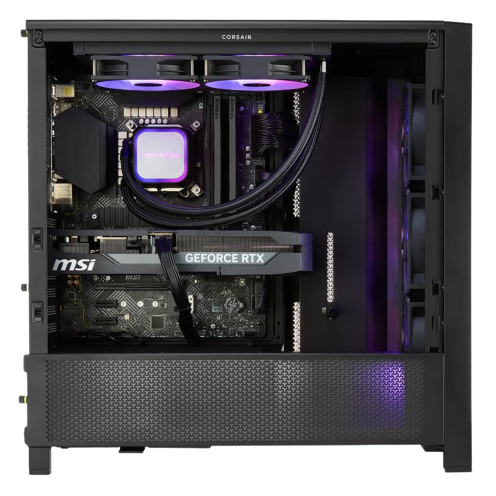 TECHNOID Ultimate Gaming PC - GeForce RTX 5080 - Intel Core Ultra 7 270K Plus - 32GB DDR5 - 1TB SSD - Win 11 PRO - AI Ready - VR Compatible - Wifi Bluetooth - Black