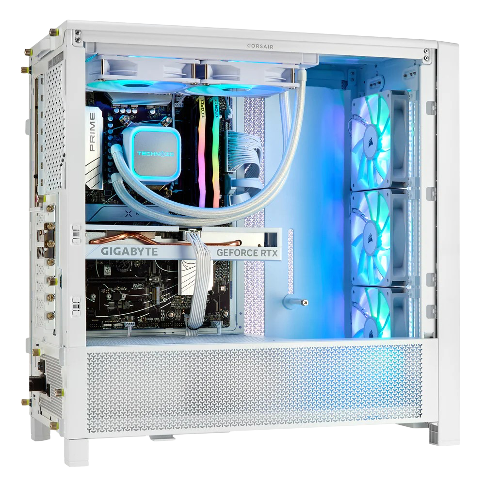 TECHNOID Ultimate Gaming PC - GeForce RTX 5080 - AMD Ryzen 7 9850X3D - 64GB DDR5 - 2TB SSD - Win 11 PRO - AI Ready - 850w 80 Plus Gold PSU - VR Compatible - White