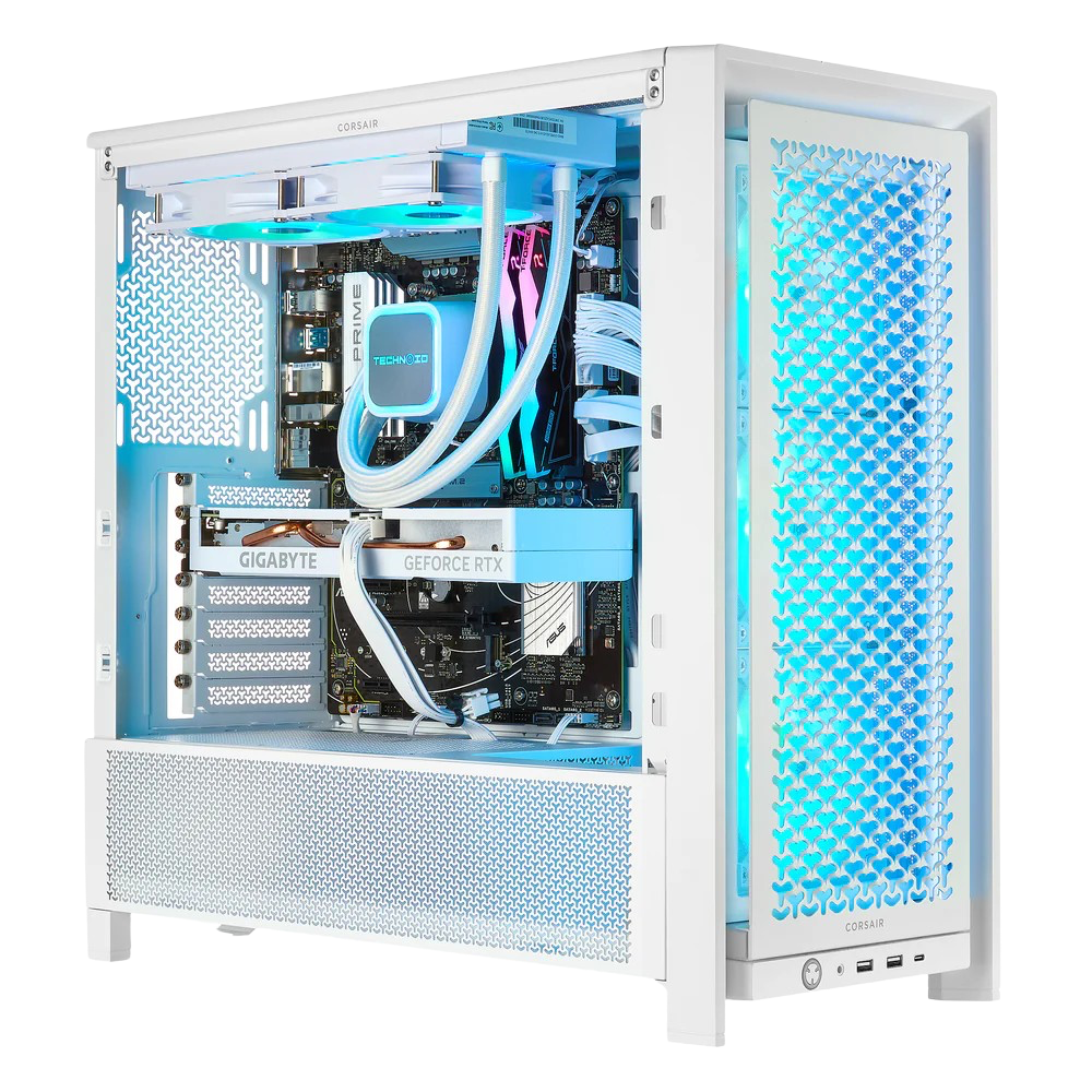 TECHNOID Ultimate Gaming PC - GeForce RTX 5080 - AMD Ryzen 7 9850X3D - 64GB DDR5 - 2TB SSD - Win 11 PRO - AI Ready - 850w 80 Plus Gold PSU - VR Compatible - White