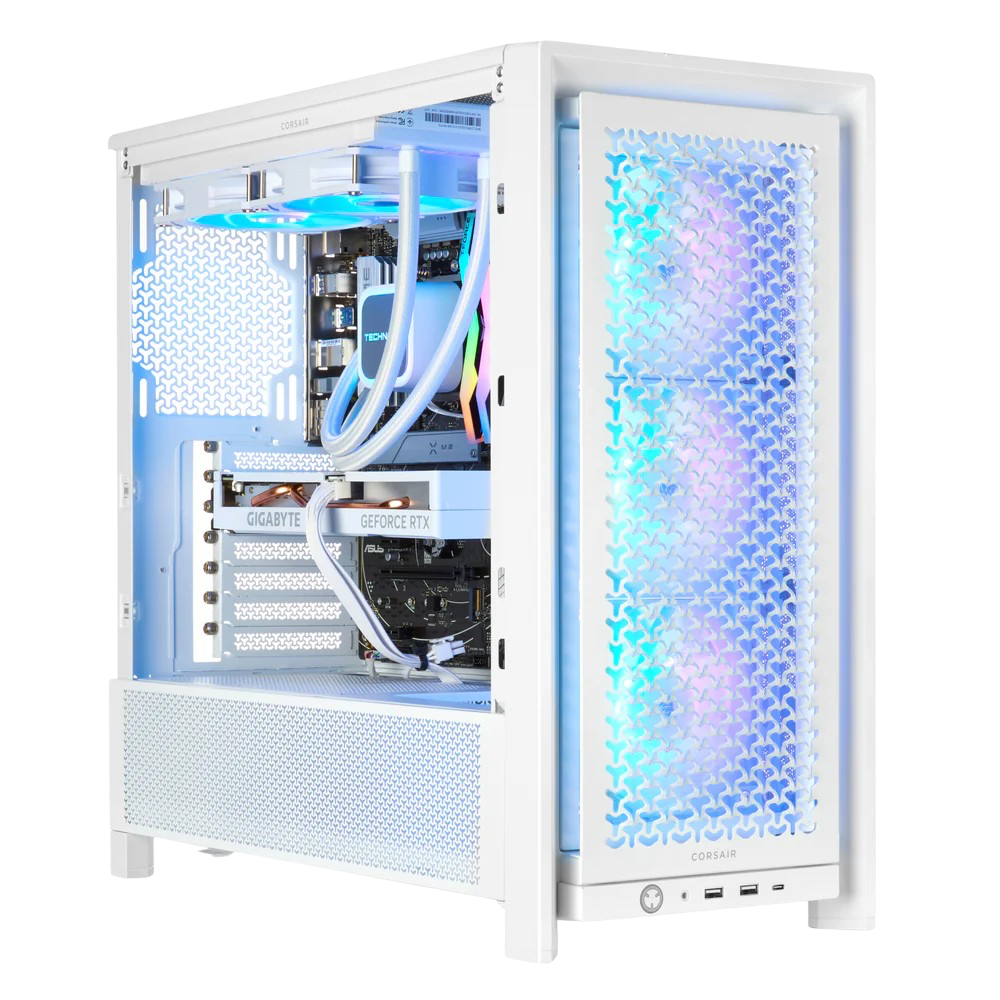 TECHNOID Ultimate Gaming PC - GeForce RTX 5080 - AMD Ryzen 7 9850X3D - 64GB DDR5 - 2TB SSD - Win 11 PRO - AI Ready - 850w 80 Plus Gold PSU - VR Compatible - White