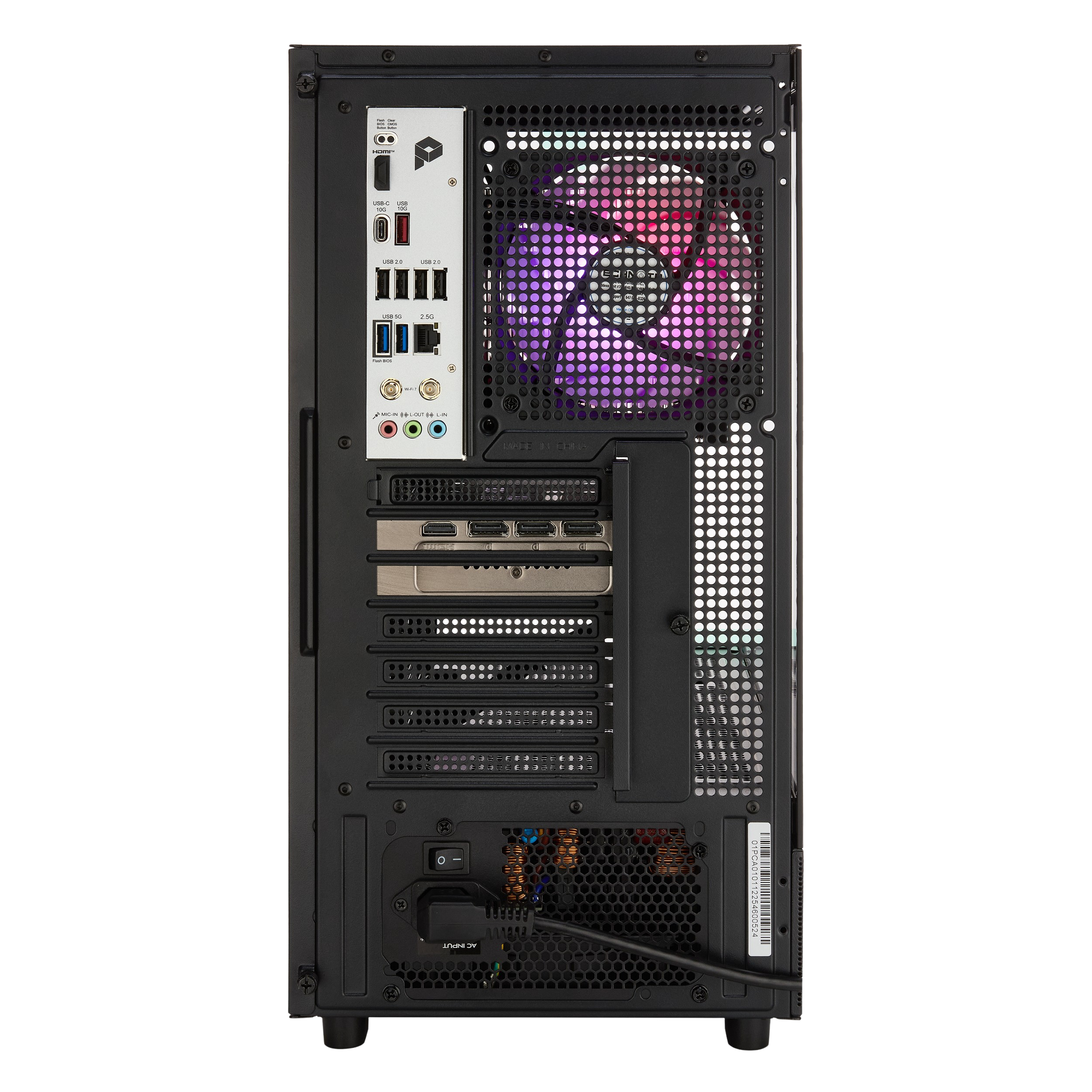 TECHNOID Glass Gaming PC - GeForce RTX 5060 - AMD Ryzen 5 9600X - 32GB DDR5 - 2TB SSD - Win 11 H - AI Ready - VR Compatible - Black