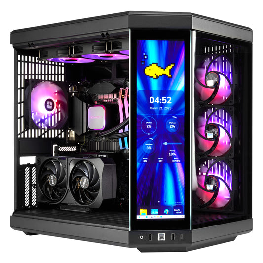 TECHNOID Limited Edition Gaming PC - AMD Ryzen 5 9600X , 32GB Ram, 2TB SSD, RTX 5060 Ti , Windows 11 Pro, HYTE Y70 Touch infinite, Black