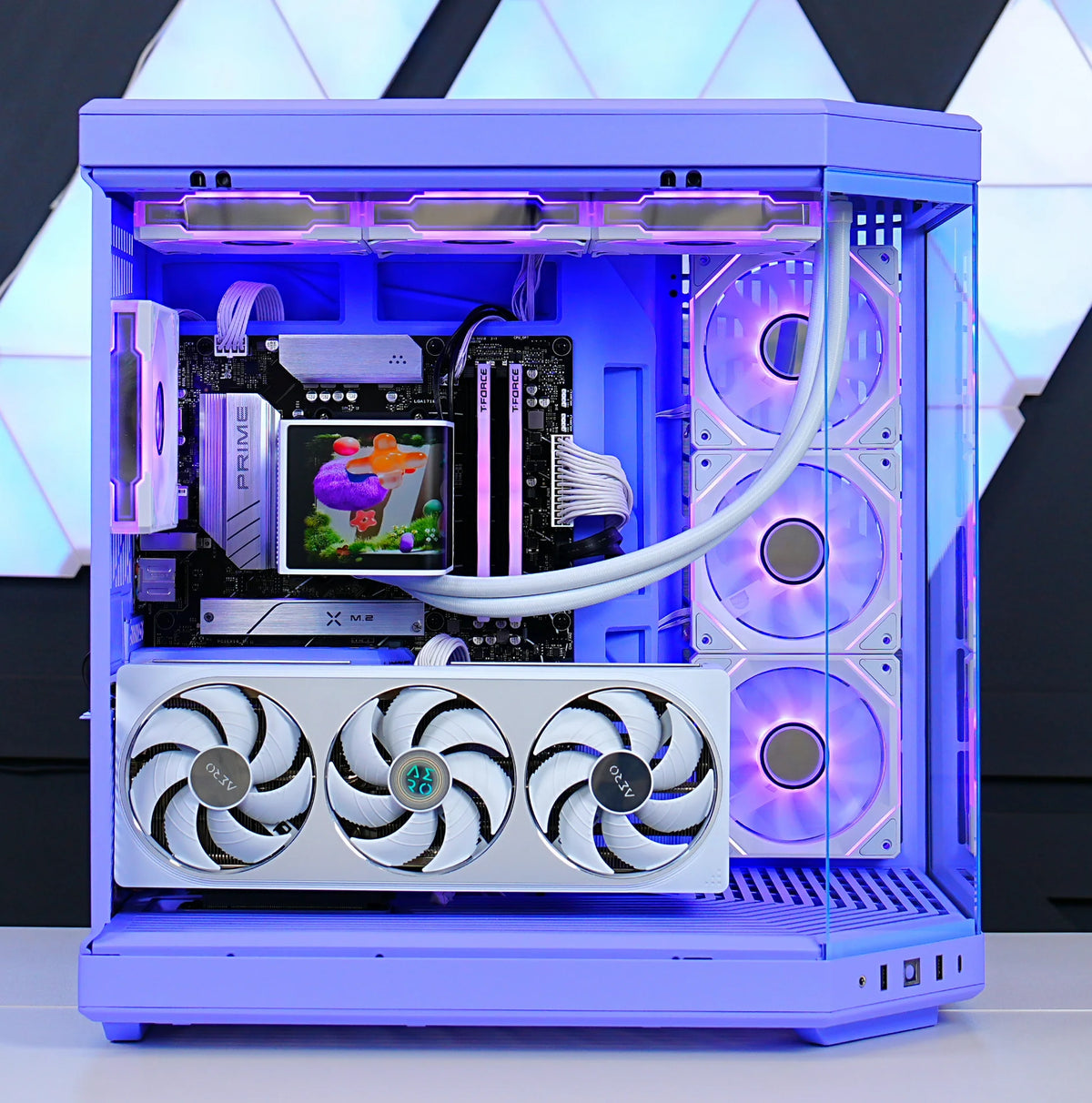 TECHNOID Limited Edition Gaming Pc (AMD Ryzen 7 7800X3D - RTX 5070 - 2TB SSD - 32GB RAM DDR5- Win 11 Pro - HYTE Y70 - Purple)