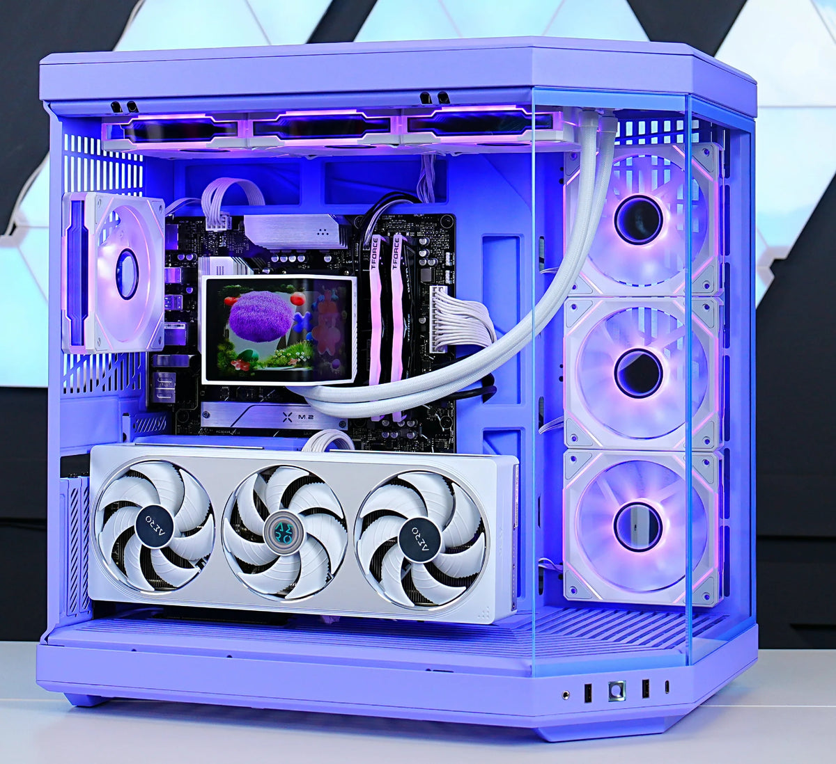 TECHNOID Limited Edition Gaming Pc (AMD Ryzen 7 7800X3D - RTX 5070 - 2TB SSD - 32GB RAM DDR5- Win 11 Pro - HYTE Y70 - Purple)
