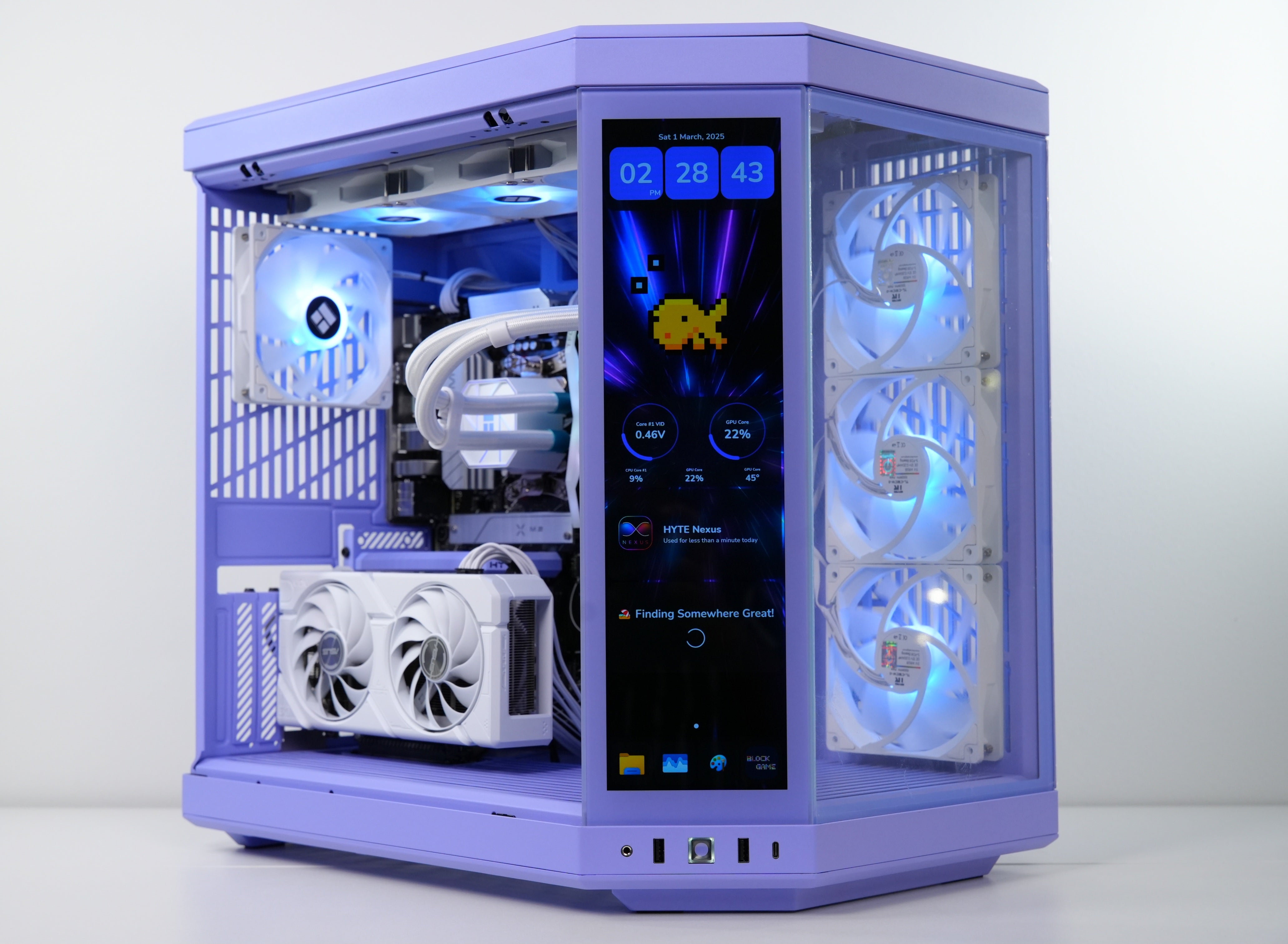 TECHNOID Limited Edition Gaming Pc (Amd Ryzen 7 9700F - RTX 5070 - 2TB SSD - 32GB RAM DDR5- Win 11 Pro - HYTE Y70 Touch infinite Taro Milk - Purple)