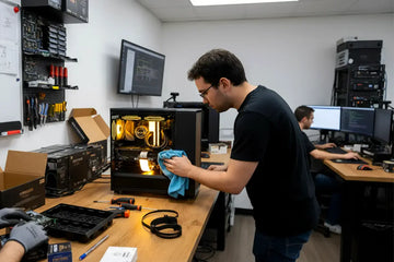 A Gamer applying pro gaming PC maintenance techniques for peak performance