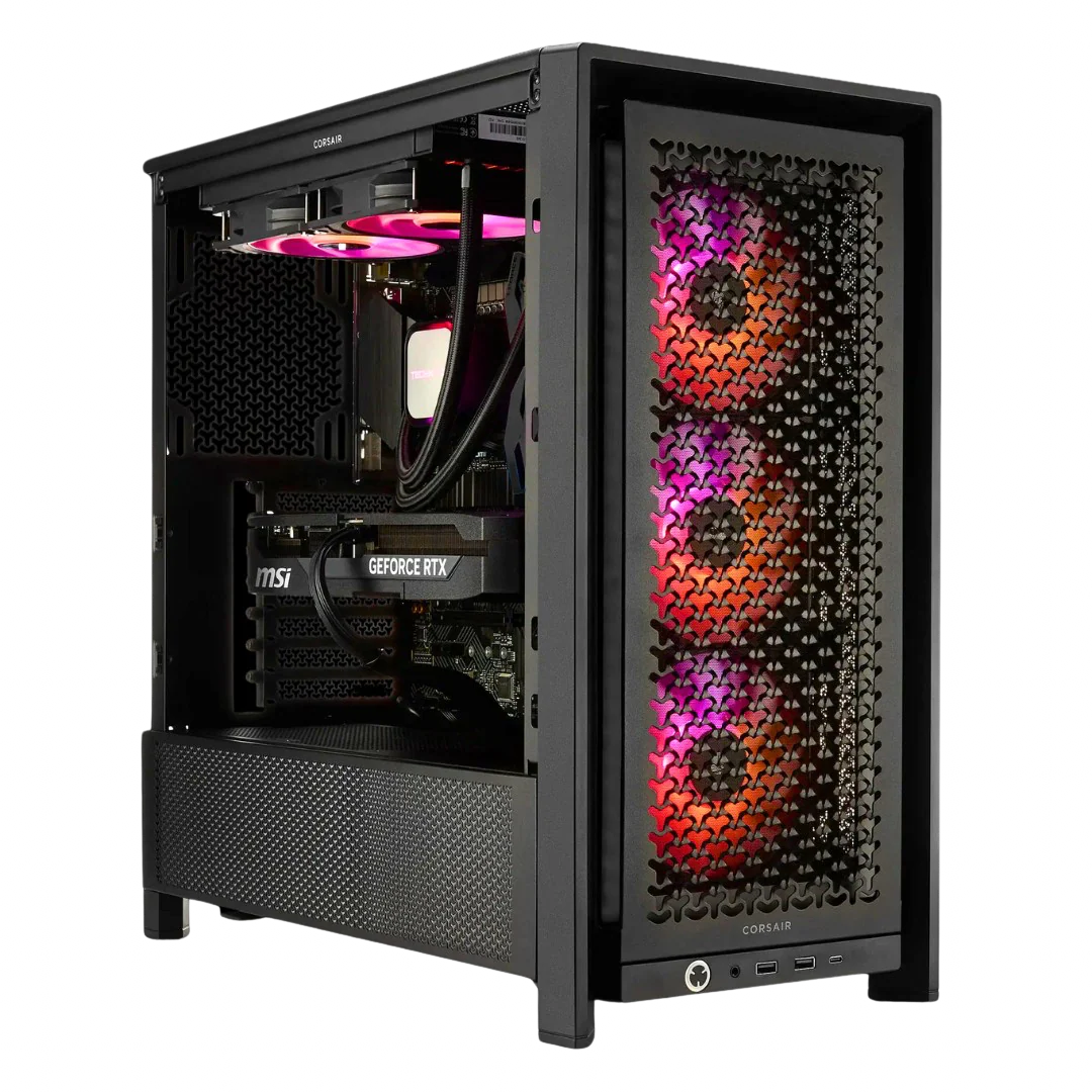 TECHNOID Ultimate Gaming PC - GeForce RTX 5090 - AMD Ryzen 9 9950X3D - 128GB DDR5 - 4TB SSD - Win 11 PRO - AI Ready - 1250w 80 Plus Gold PSU - VR Compatible - Black