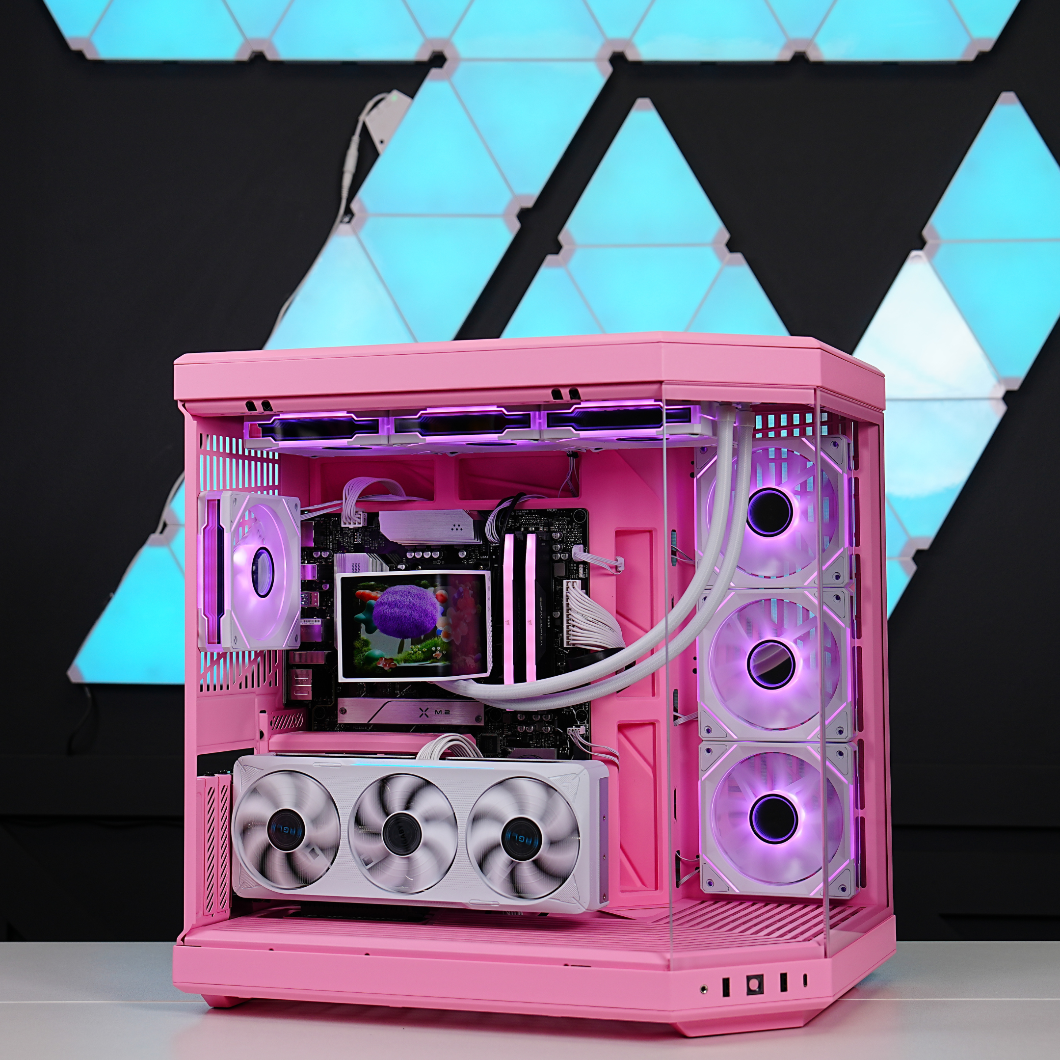 TECHNOID Limited Edition Gaming Pc (AMD Ryzen 7 7800X3D - RTX 5070 - 2TB SSD - 32GB RAM DDR5- Win 11 Pro - HYTE Y70 - pink)