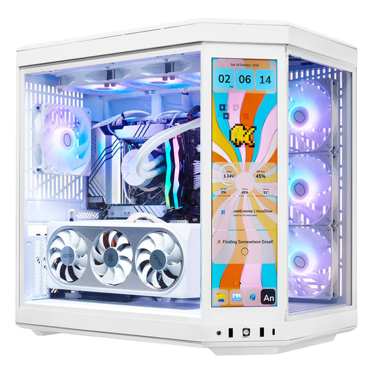 TECHNOID Limited Edition Gaming PC - Intel Ultra Core 7, 32GB Ram, 2TB SSD, RTX 5070 Ti, Windows 11 Pro, HYTE Y70 Touch infinite, White