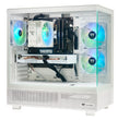 TECHNOID Glass Gaming PC - GeForce RTX 5060 Ti - AMD Ryzen 5 9600x - 32GB DDR5 - 2TB SSD - Win 11 PRO - AI Ready - VR Compatible - White