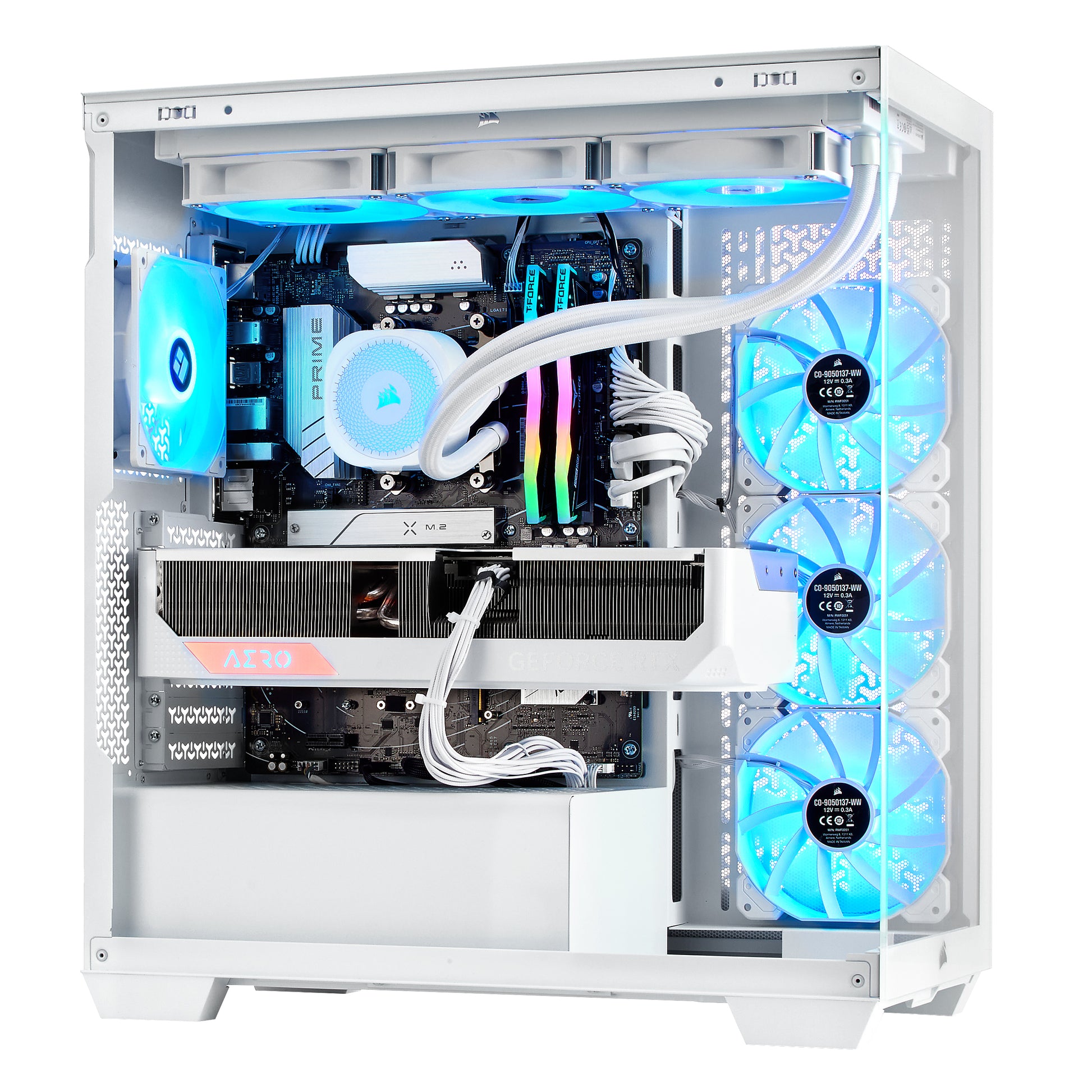 TECHNOID Nova Gaming PC - GeForce RTX 5080 - AMD Ryzen 7 9800X3D - 32GB DDR5 - 2TB SSD - Win 11 PRO - AI Ready - 850w 80 Plus Gold PSU - VR Compatible - White