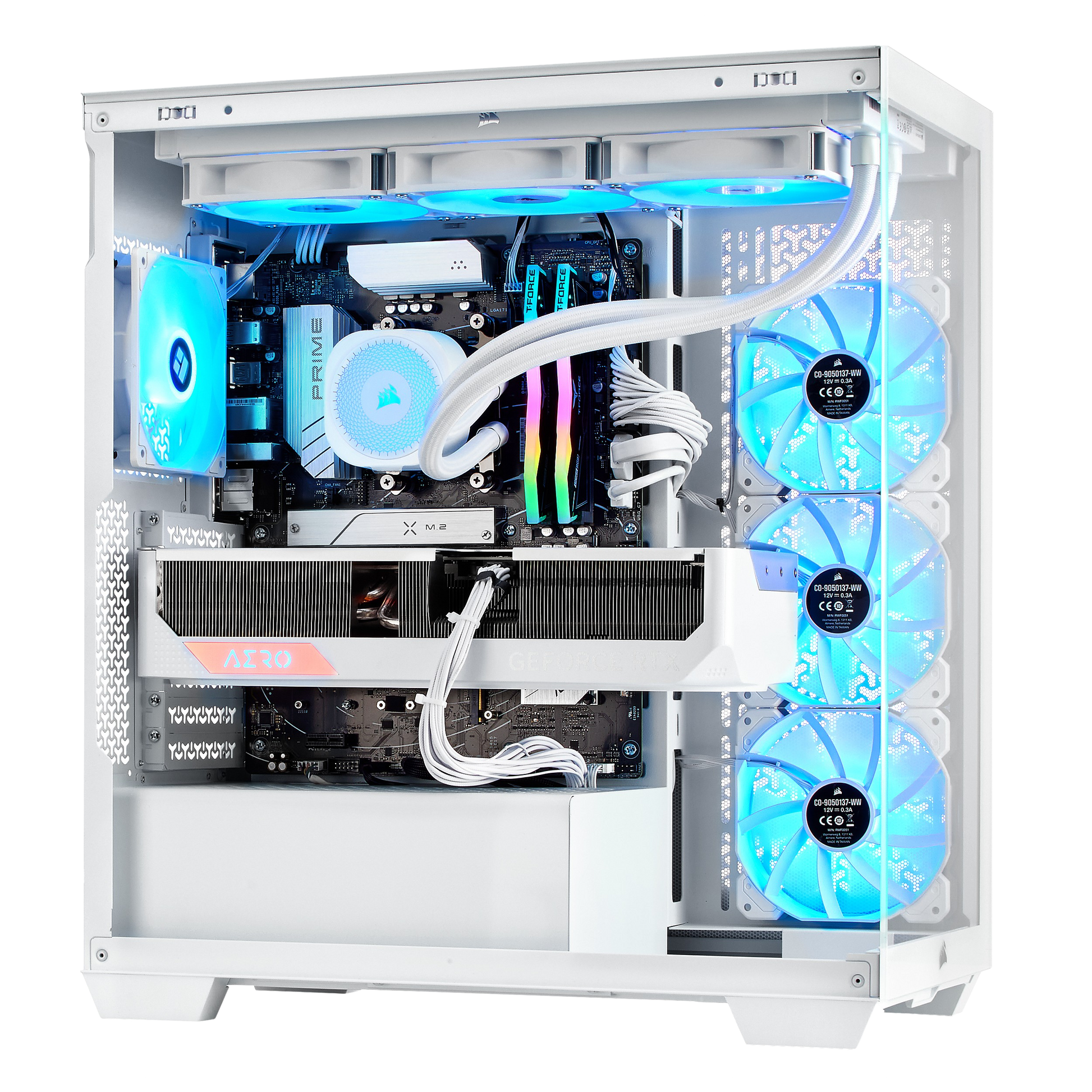 TECHNOID Nova Gaming PC - GeForce RTX 5070 - AMD Ryzen 7 - 32GB DDR5 - 2TB SSD - Win 11 PRO - AI Ready - 850w 80 Plus Gold PSU - VR Compatible - White