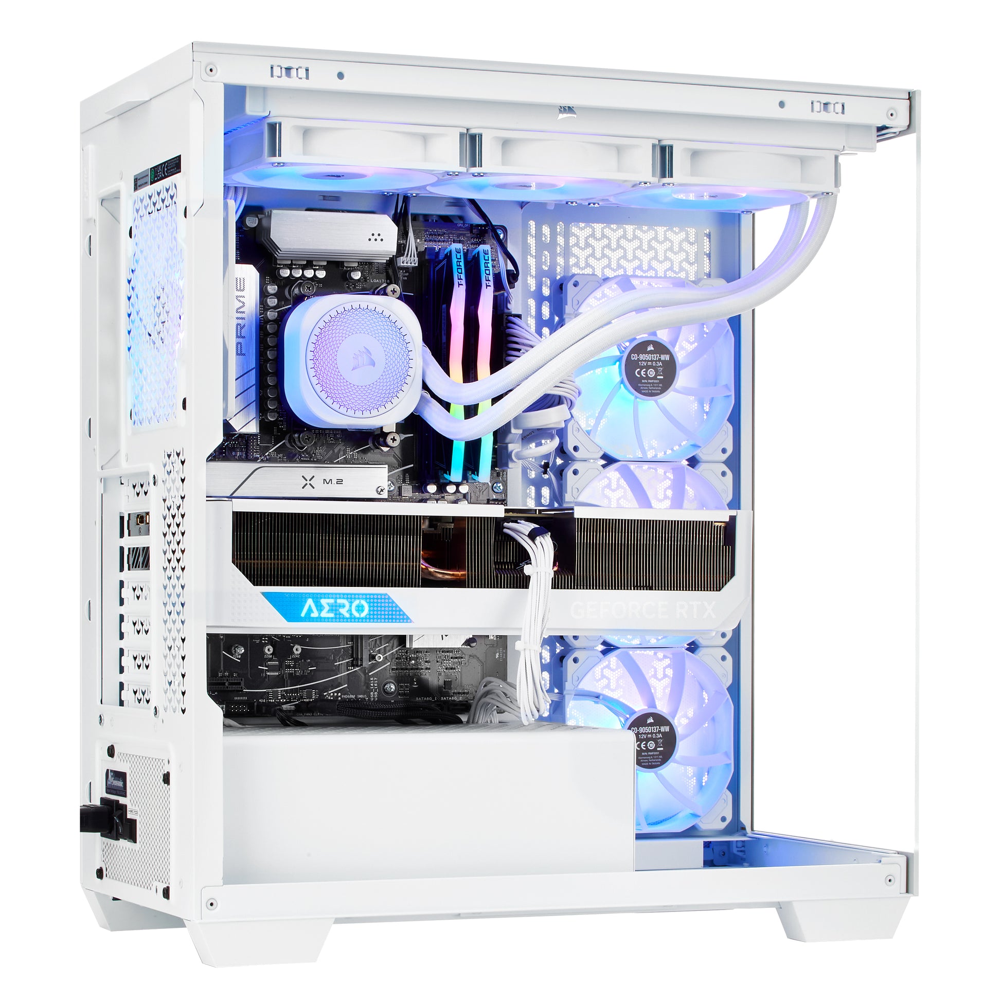 TECHNOID Nova Gaming PC - GeForce RTX 5080 - AMD Ryzen 7 9800X3D - 32GB DDR5 - 2TB SSD - Win 11 PRO - AI Ready - 850w 80 Plus Gold PSU - VR Compatible - White