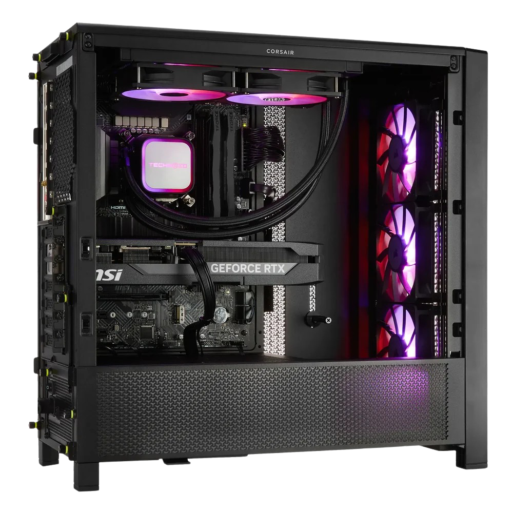 TECHNOID Ultimate Gaming PC - GeForce RTX 5080 - Intel Core Ultra 7 270K Plus - 32GB DDR5 - 1TB SSD - Win 11 PRO - AI Ready - VR Compatible - Wifi Bluetooth - Black