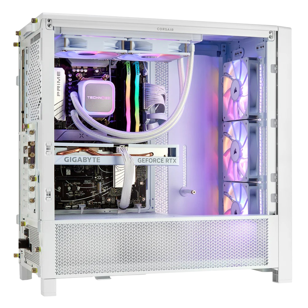 TECHNOID Ultimate Gaming PC - GeForce RTX 5080 - AMD Ryzen 7 9850X3D - 64GB DDR5 - 2TB SSD - Win 11 PRO - AI Ready - 850w 80 Plus Gold PSU - VR Compatible - White