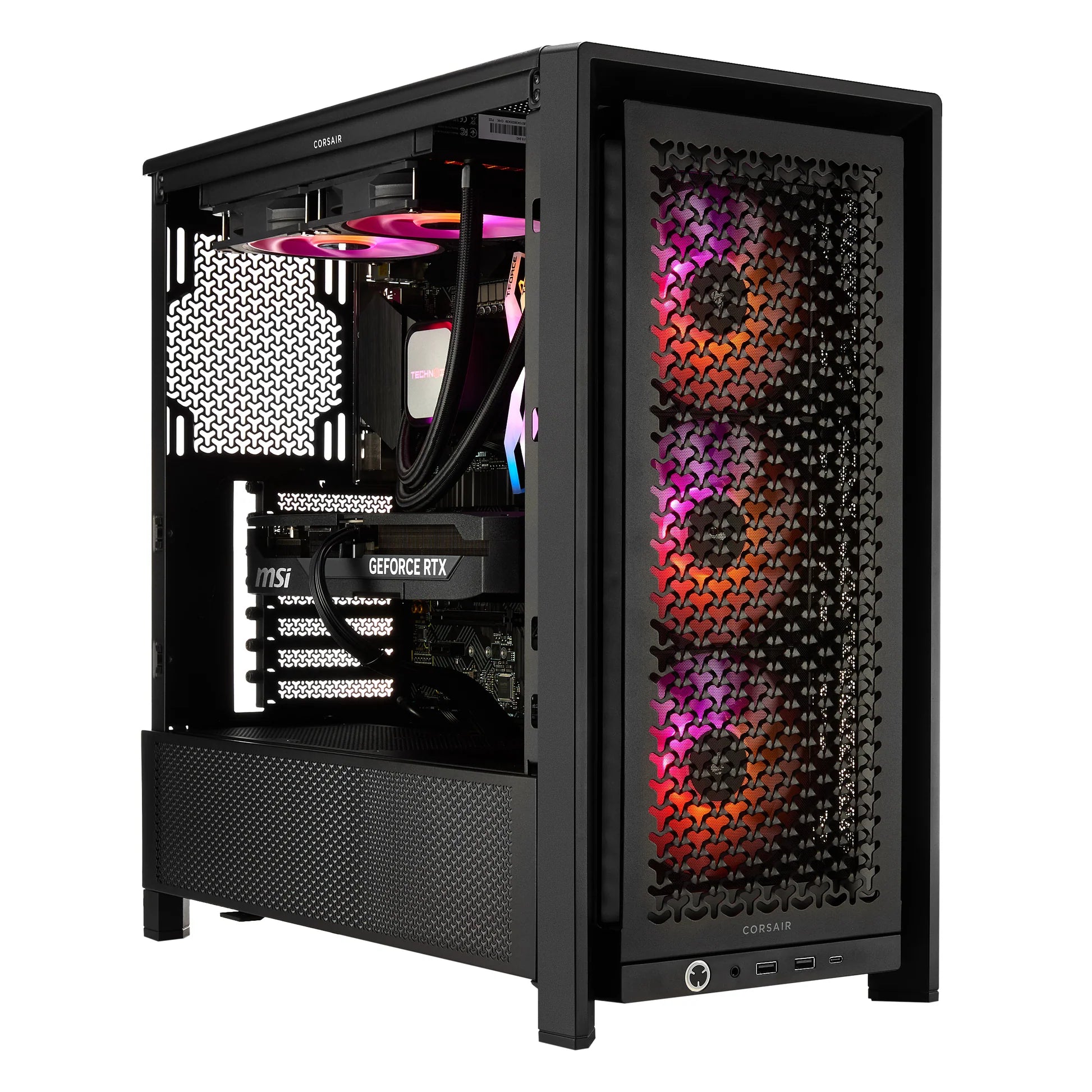 TECHNOID Ultimate Gaming PC - GeForce RTX 5090 - AMD Ryzen 7 9800X3D - 64GB DDR5 - 2TB SSD - Win 11 PRO - AI Ready - 1000w 80 Plus Gold PSU - VR Compatible - Black
