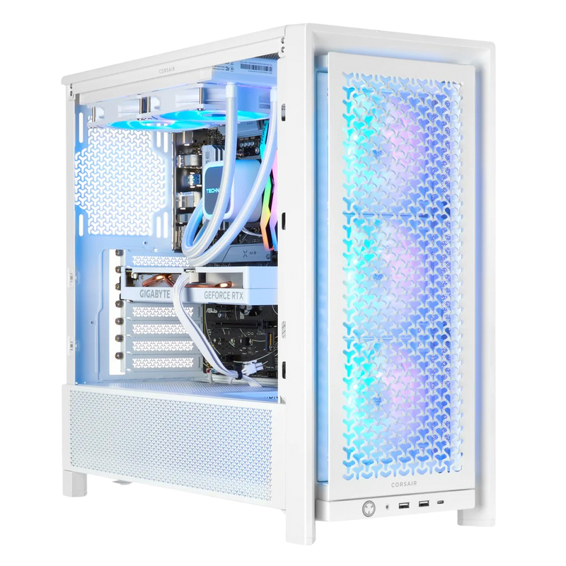 TECHNOID Ultimate Gaming PC - GeForce RTX 5080 - AMD Ryzen 7 9850X3D - 64GB DDR5 - 2TB SSD - Win 11 PRO - AI Ready - 850w 80 Plus Gold PSU - VR Compatible - White