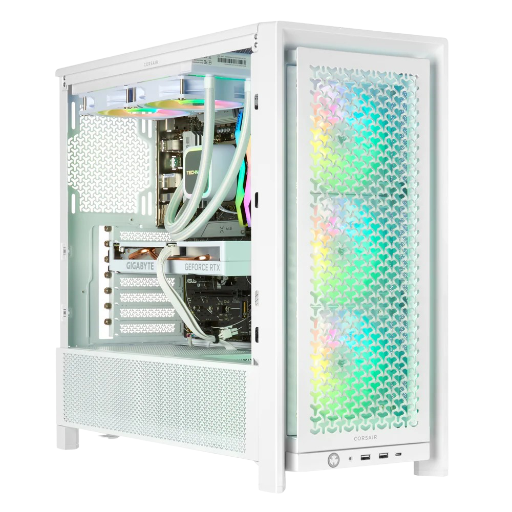 TECHNOID Ultimate Gaming PC - GeForce RTX 5080 - AMD Ryzen 7 9850X3D - 64GB DDR5 - 2TB SSD - Win 11 PRO - AI Ready - 850w 80 Plus Gold PSU - VR Compatible - White