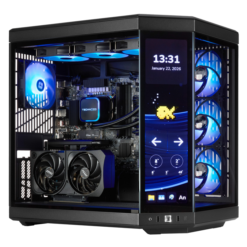 TECHNOID Limited Edition Gaming PC - AMD Ryzen 9 9950X3D2, 32GB Ram, 2TB SSD, RTX 5070 Ti , Windows 11 Pro, HYTE Y70 Touch infinite, Black