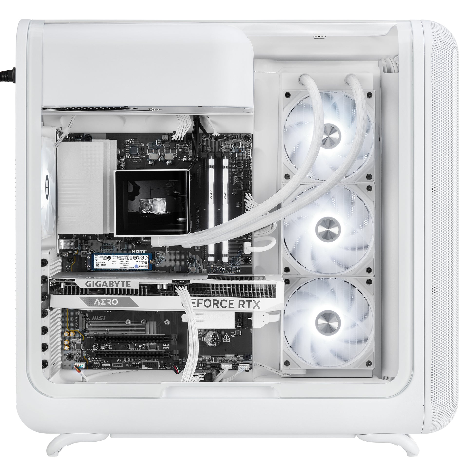 TECHNOID Infinity Gaming PC (AMD Radeon RX 9070 XT - AMD RYZEN 7 7800X3D - 32 GB DDR5 RAM - 1TB SSD - AI Ready - Windows 11 H - Wifi - HYTE X50 White)