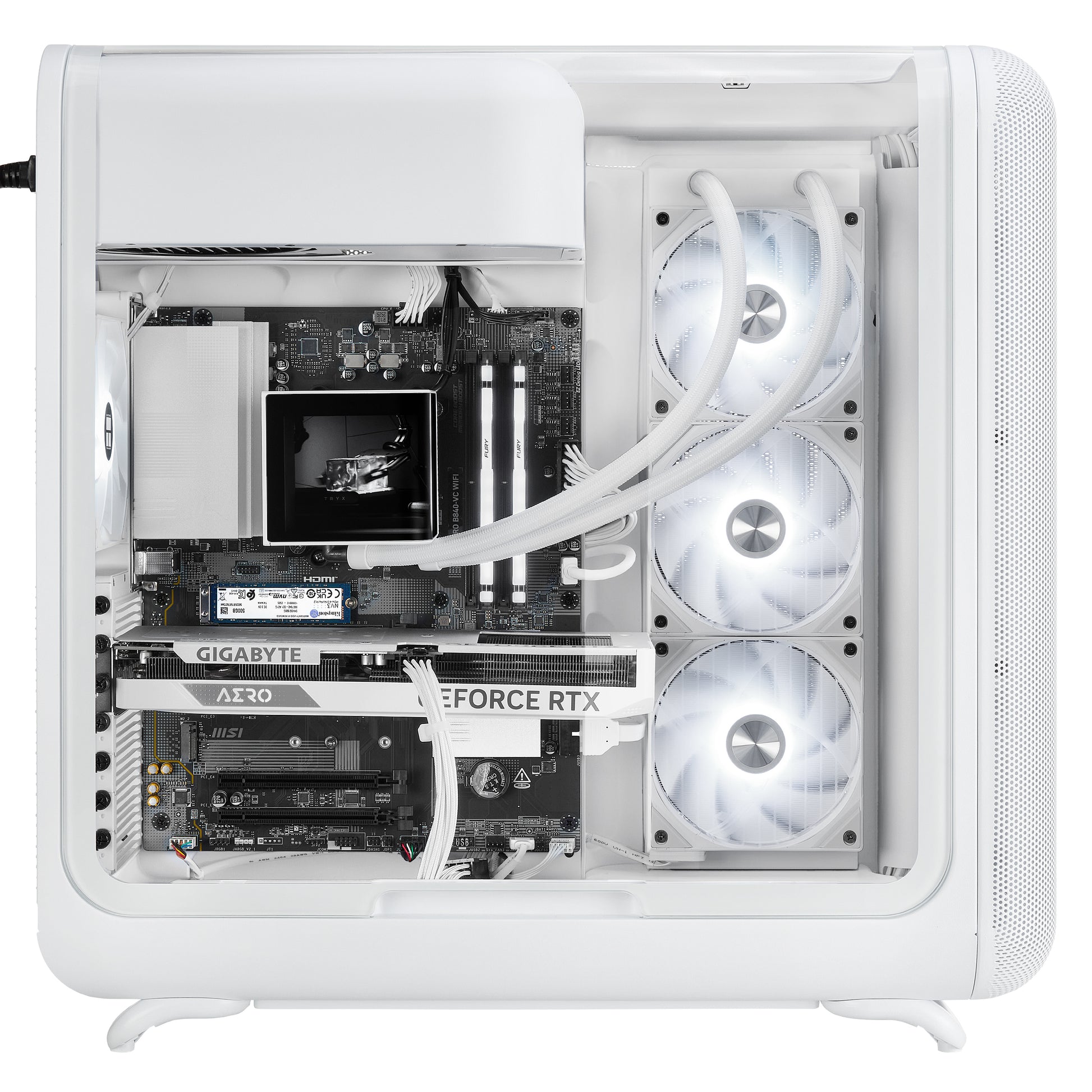 TECHNOID Infinity Gaming PC (AMD Radeon RX 9070 XT - AMD RYZEN 7 7800X3D - 32 GB DDR5 RAM - 1TB SSD - AI Ready - Windows 11 H - Wifi - HYTE X50 White)