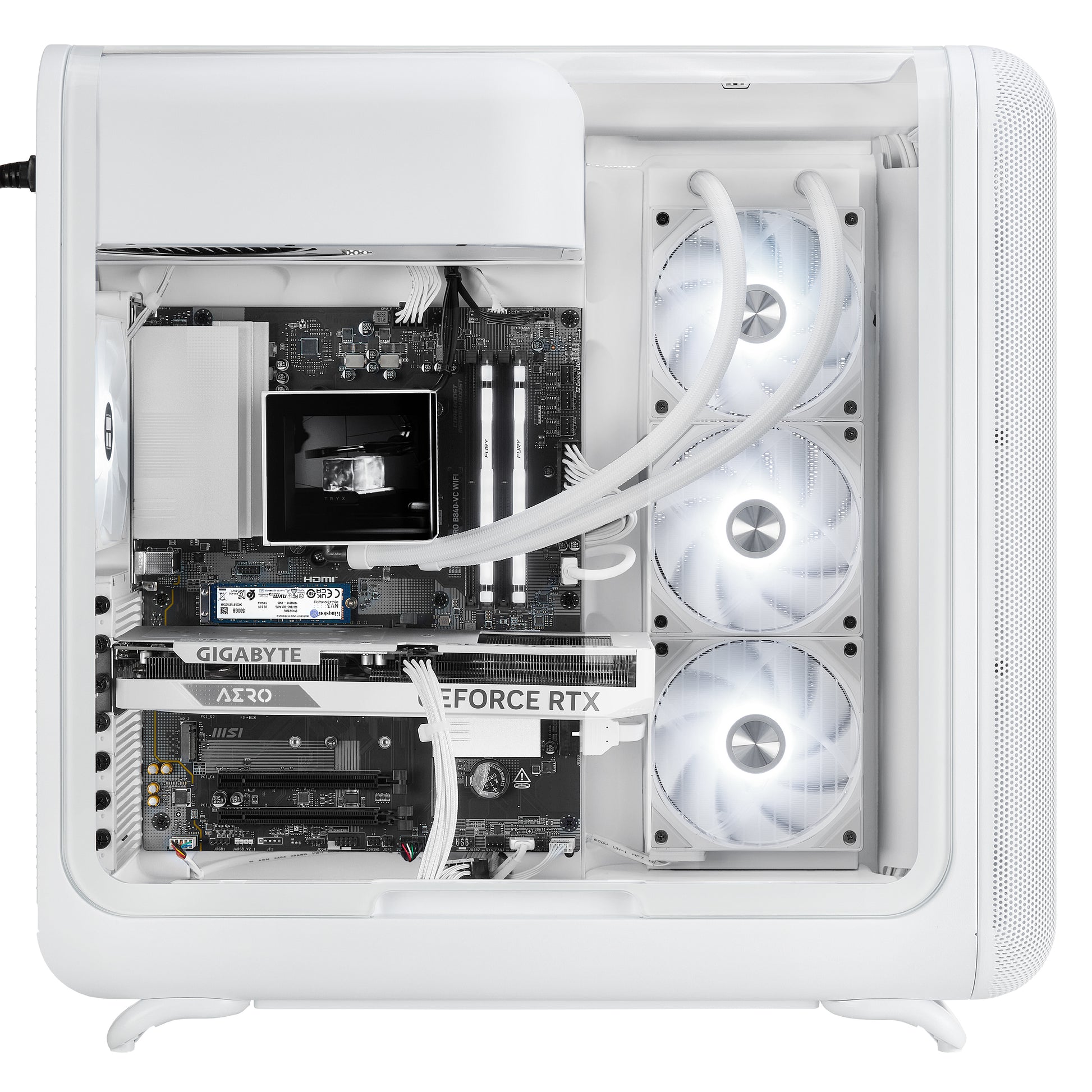 TECHNOID Infinity Gaming PC (AMD Radeon RX 9070 XT - AMD RYZEN 7 7800X3D - 32 GB DDR5 RAM - 1TB SSD - AI Ready - Windows 11 H - Wifi - HYTE X50 White)