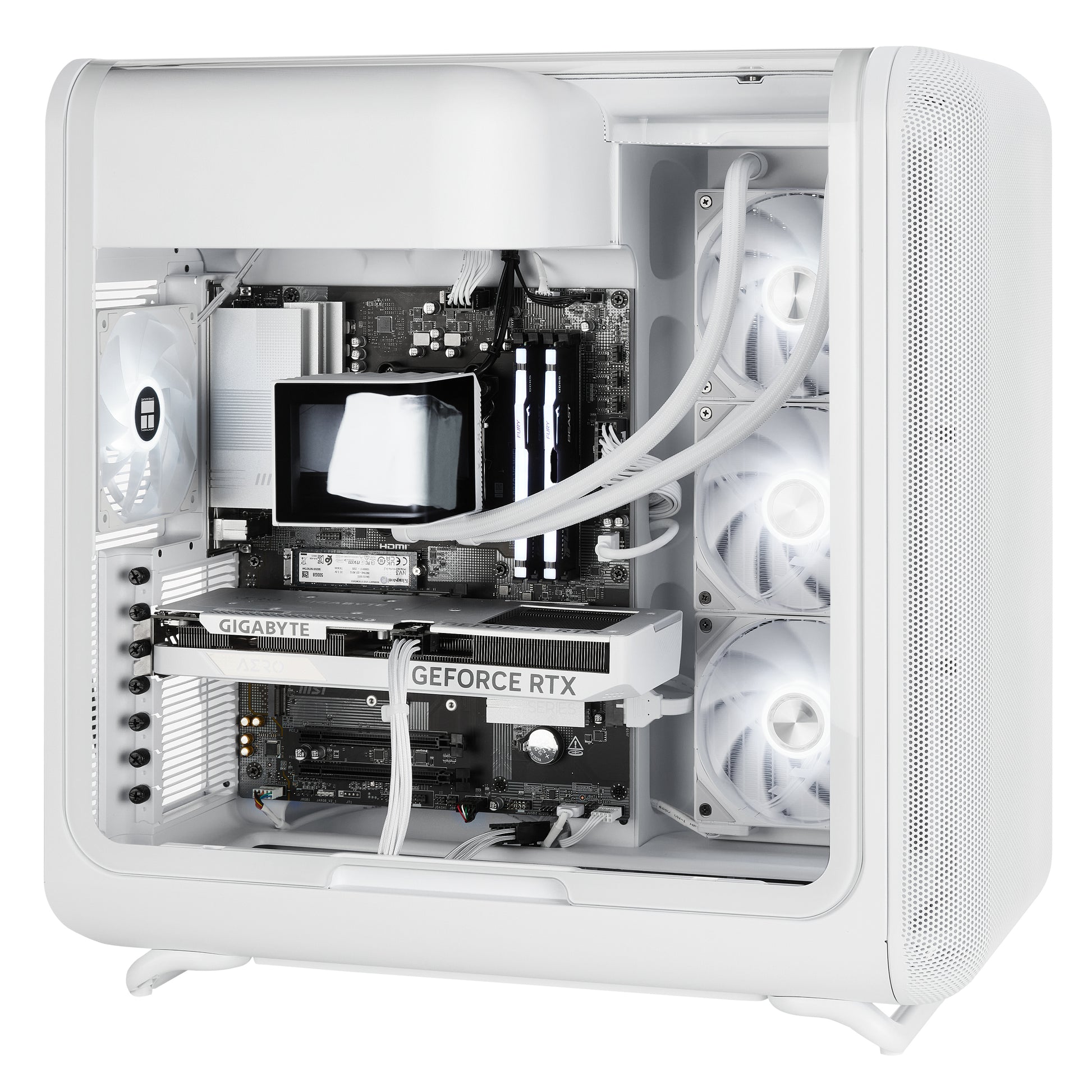 TECHNOID Infinity Gaming PC (AMD Radeon RX 9070 XT - AMD RYZEN 7 7800X3D - 32 GB DDR5 RAM - 1TB SSD - AI Ready - Windows 11 H - Wifi - HYTE X50 White)