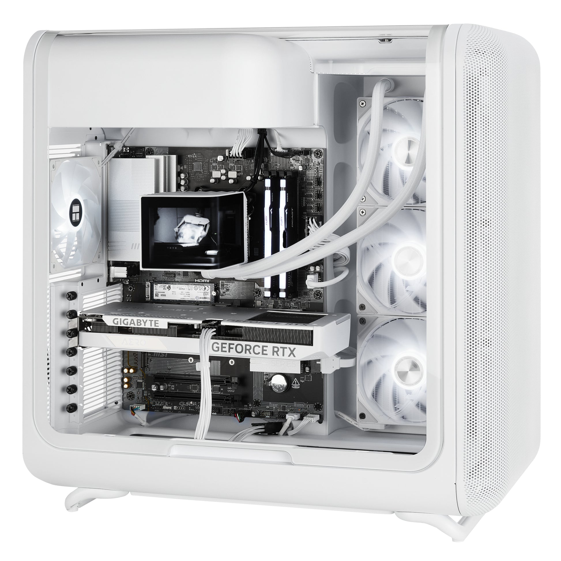 TECHNOID Infinity Gaming PC (AMD Radeon RX 9070 XT - AMD RYZEN 7 7800X3D - 32 GB DDR5 RAM - 1TB SSD - AI Ready - Windows 11 H - Wifi - HYTE X50 White)