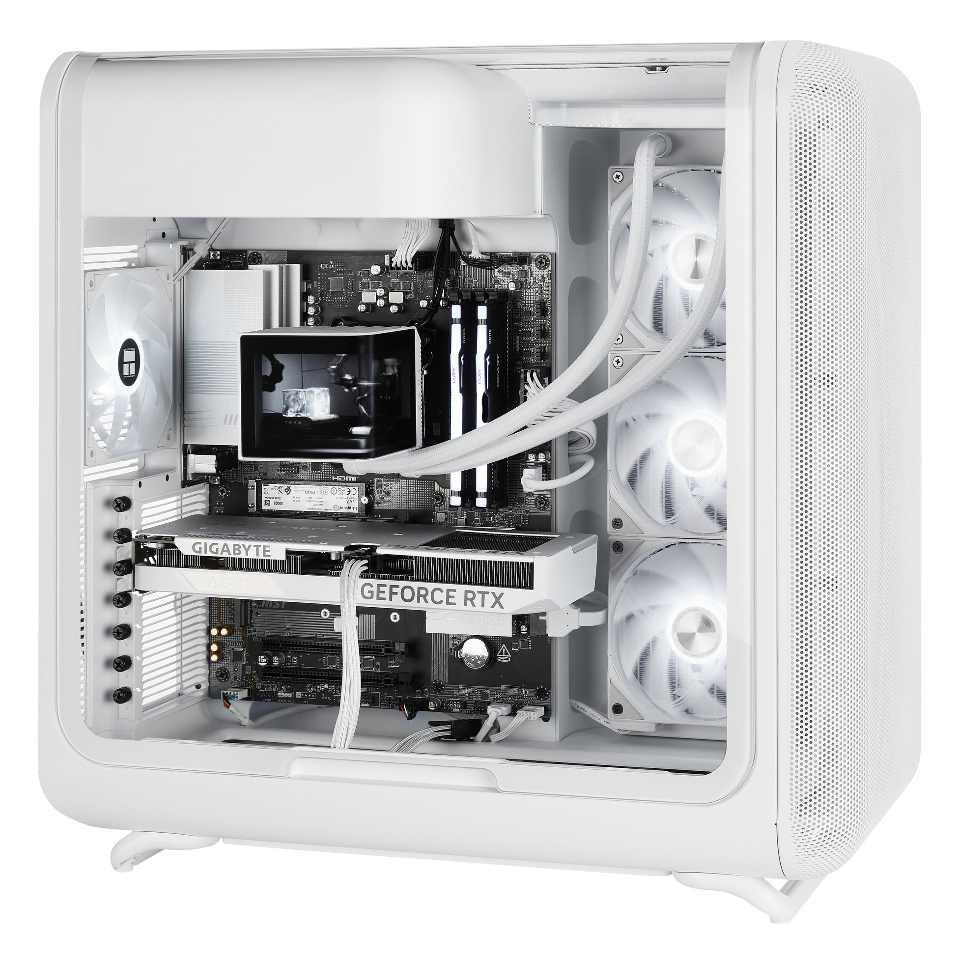 TECHNOID Infinity Gaming PC (AMD Radeon RX 9070 XT - AMD RYZEN 7 7800X3D - 32 GB DDR5 RAM - 1TB SSD - AI Ready - Windows 11 H - Wifi - HYTE X50 White)