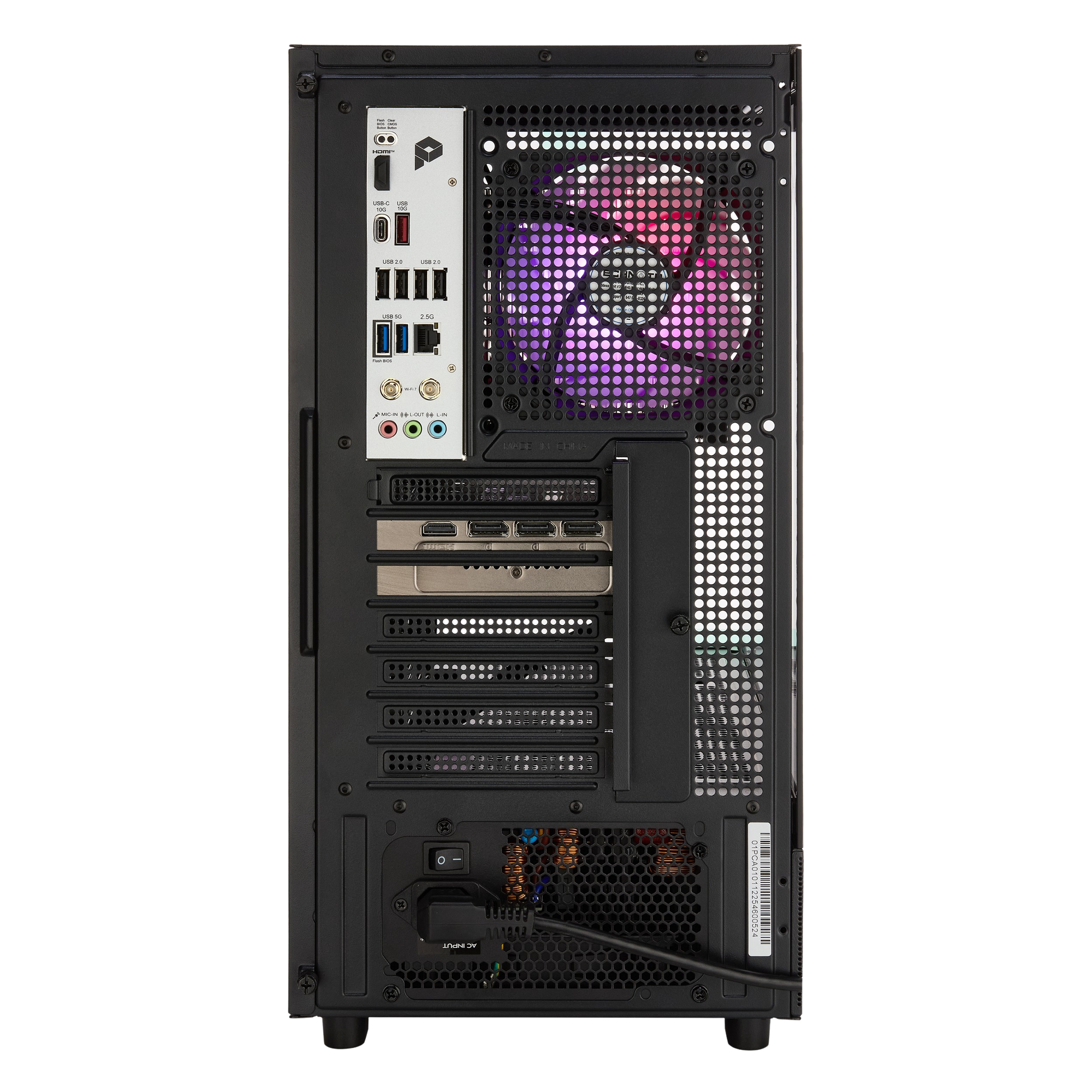 TECHNOID Glass Gaming PC - GeForce RTX 5080 - AMD Ryzen 7 9800X3D - 64GB DDR5 - 2TB SSD - Win 11 PRO - AI Ready - 850w 80 Plus Gold PSU - VR Compatible - Black