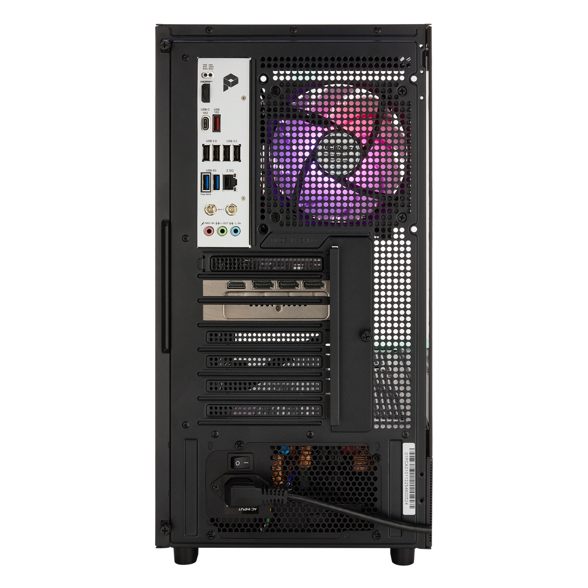 TECHNOID Glass Gaming PC - Nvidia GeForce RTX 5070 TI - AMD Ryzen 7 - 32GB Ram - 1TB SSD - Win 11 H - AI Ready - VR Compatible - Black