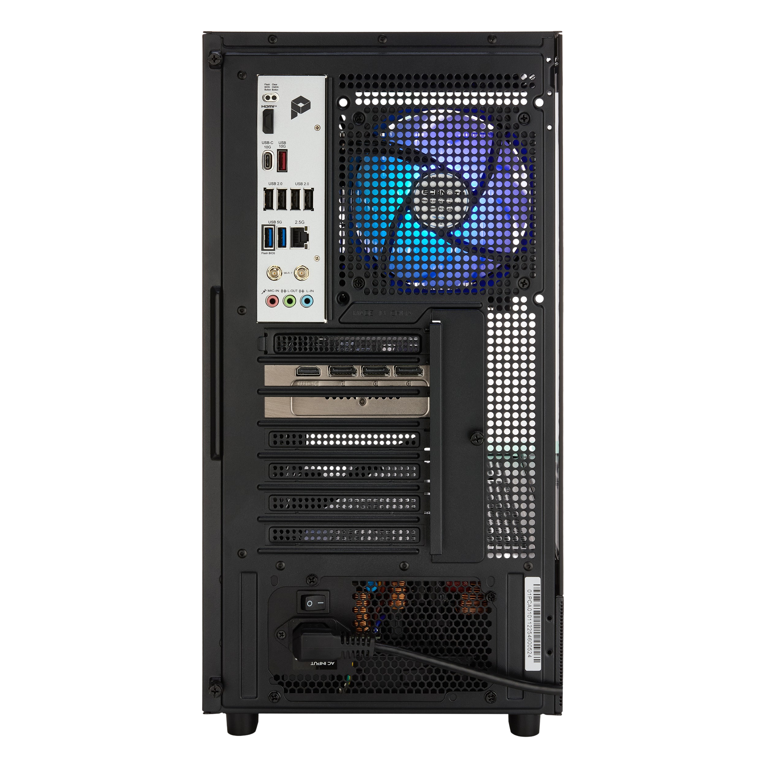 TECHNOID Glass Gaming PC - GeForce RTX 5070 - AMD Ryzen 7 - 32GB Ram - 1TB SSD - Win 11 H - AI Ready - VR Compatible - Black