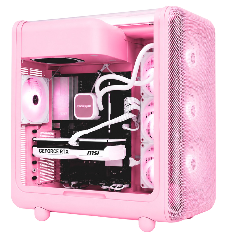 TECHNOID Infinity Gaming Pc (Amd Ryzen 7 9700X - RTX 5070 - 1TB SSD - 32GB RAM DDR5- Win 11 Pro - HYTE x50 - Strawberry)