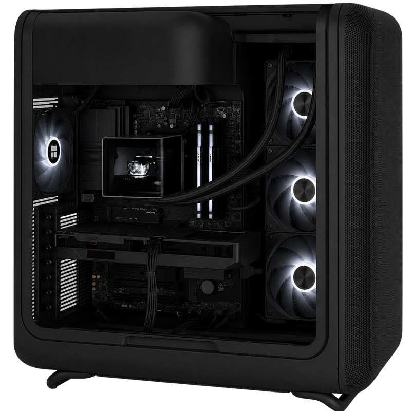 TECHNOID Infinity Gaming PC - GeForce RTX 5070 Ti - Intel Ultra Core 7 - 32GB DDR5 - 1TB SSD - Win 11 PRO - AI Ready - 850w 80 Plus Gold PSU - VR Compatible - Black