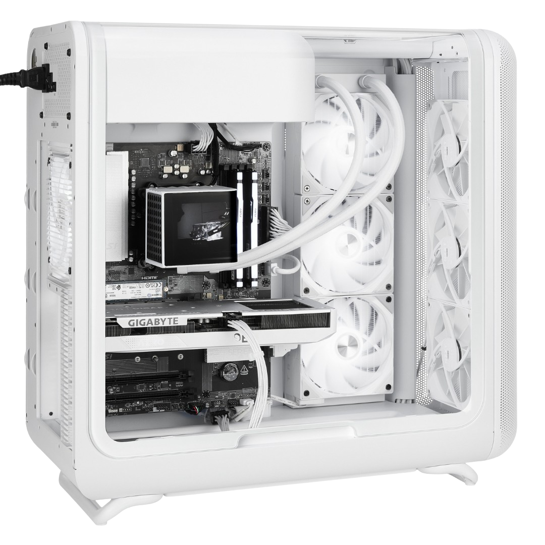 TECHNOID Infinity Gaming PC (AMD Radeon RX 9070 XT - AMD RYZEN 7 7800X3D - 32 GB DDR5 RAM - 1TB SSD - AI Ready - Windows 11 H - Wifi - HYTE X50 White)