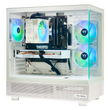 TECHNOID Glass Gaming PC - AMD Radeon RX 9060 XT - AMD Ryzen 5 9600x - 32GB DDR5 - 1TB SSD - Win 11 PRO - AI Ready - VR Compatible - White