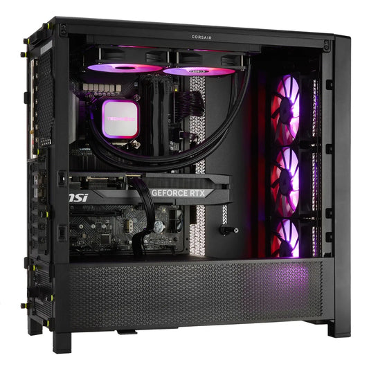 TECHNOID Ultimate Gaming PC - GeForce RTX 5090 - AMD Ryzen 9 9950X3D - 64GB DDR5 - 2TB SSD - Win 11 PRO - AI Ready - 1000w 80 Plus Gold PSU - VR Compatible - Black