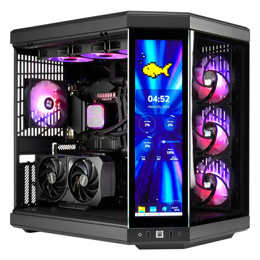 TECHNOID Limited Edition Gaming PC - AMD Ryzen 9 9950X3D, 64GB Ram, 2TB SSD, RTX 5090 , Windows 11 Pro, HYTE Y70 Touch infinite, Black