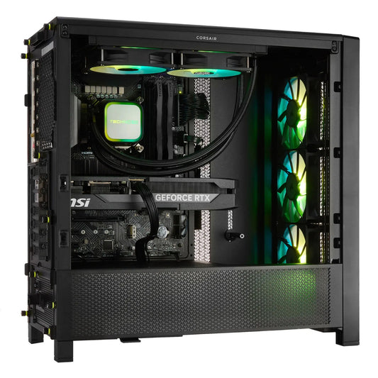 TECHNOID Ultimate Gaming PC - GeForce RTX 5090 - AMD Ryzen 7 9800X3D - 64GB DDR5 - 2TB SSD - Win 11 PRO - AI Ready - 1000w 80 Plus Gold PSU - VR Compatible - Black