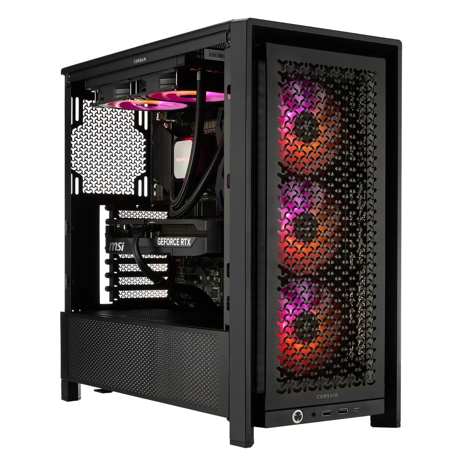 TECHNOID Ultimate Gaming PC - GeForce RTX 5090 - AMD Ryzen 9 9950X3D - 64GB DDR5 - 2TB SSD - Win 11 PRO - AI Ready - 1000w 80 Plus Gold PSU - VR Compatible - Black