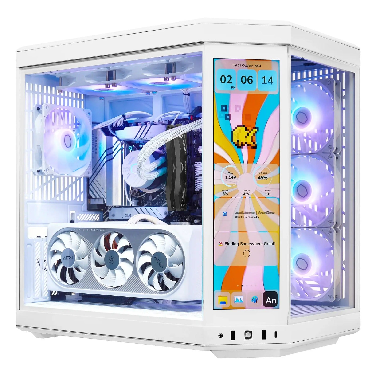 TECHNOID Limited Edition Gaming PC (Nvidia GeForce RTX 5080 - AMD RYZEN 9 9950X3D - 32 GB DDR5 RAM - 2TB SSD - AI Ready - Windows 11 P - Wifi - HYTE Y70 Touch infinite - White)