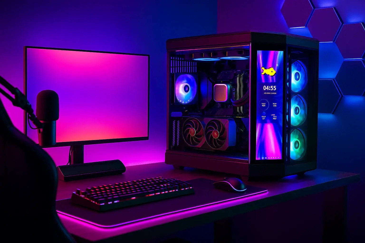 TECHNOID Limited Edition Gaming PC - AMD Ryzen 7 9800X3D, 32GB Ram, 2TB SSD, AMD Radeon RX 9070 XT, Windows 11 Pro, HYTE Y70 Touch infinite, Black