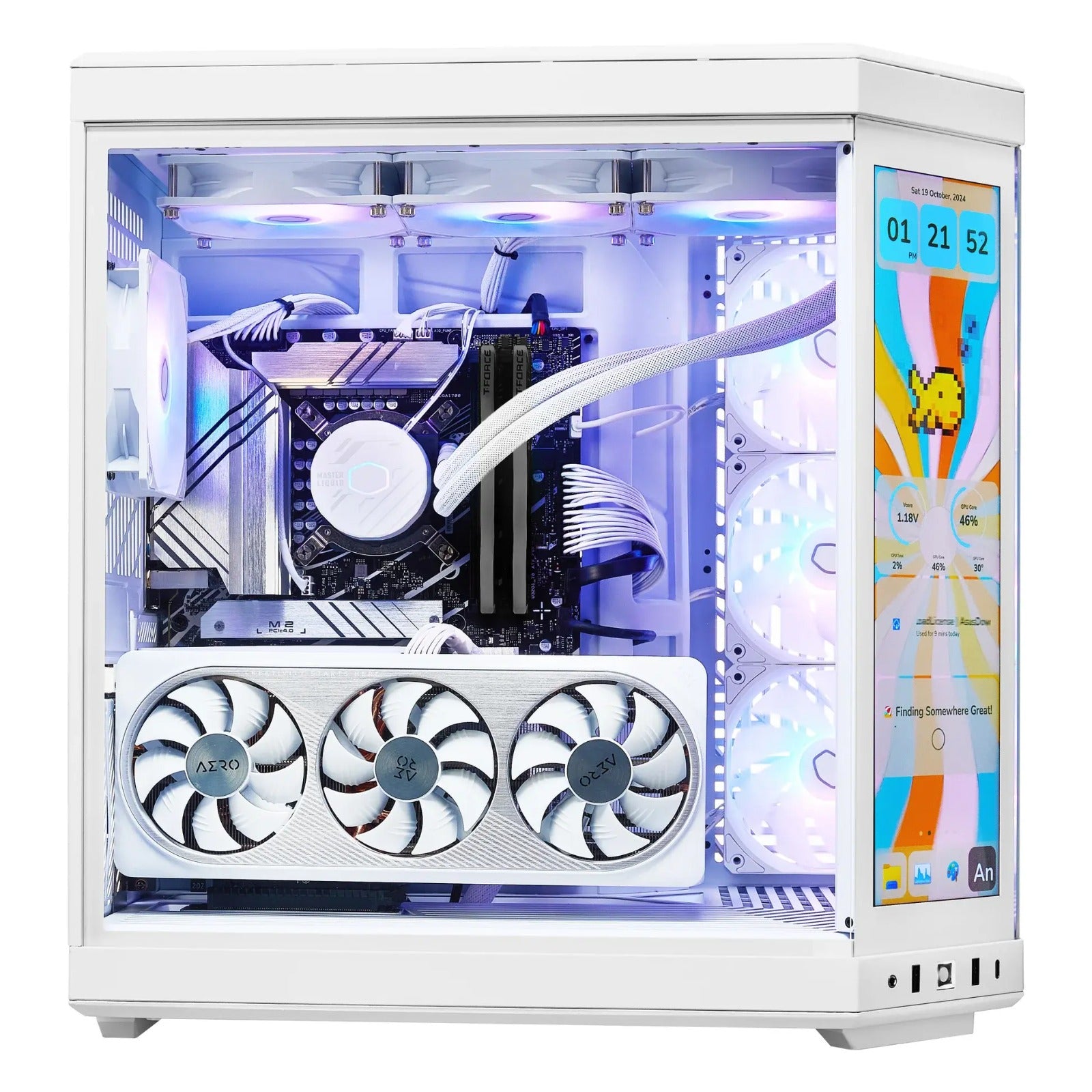TECHNOID Limited Edition Gaming Pc (Intel Ultra 7 - RTX 5070 - 2TB SSD - 32GB RAM DDR5- Win 11 Pro - HYTE Y70 Touch infinite - White)