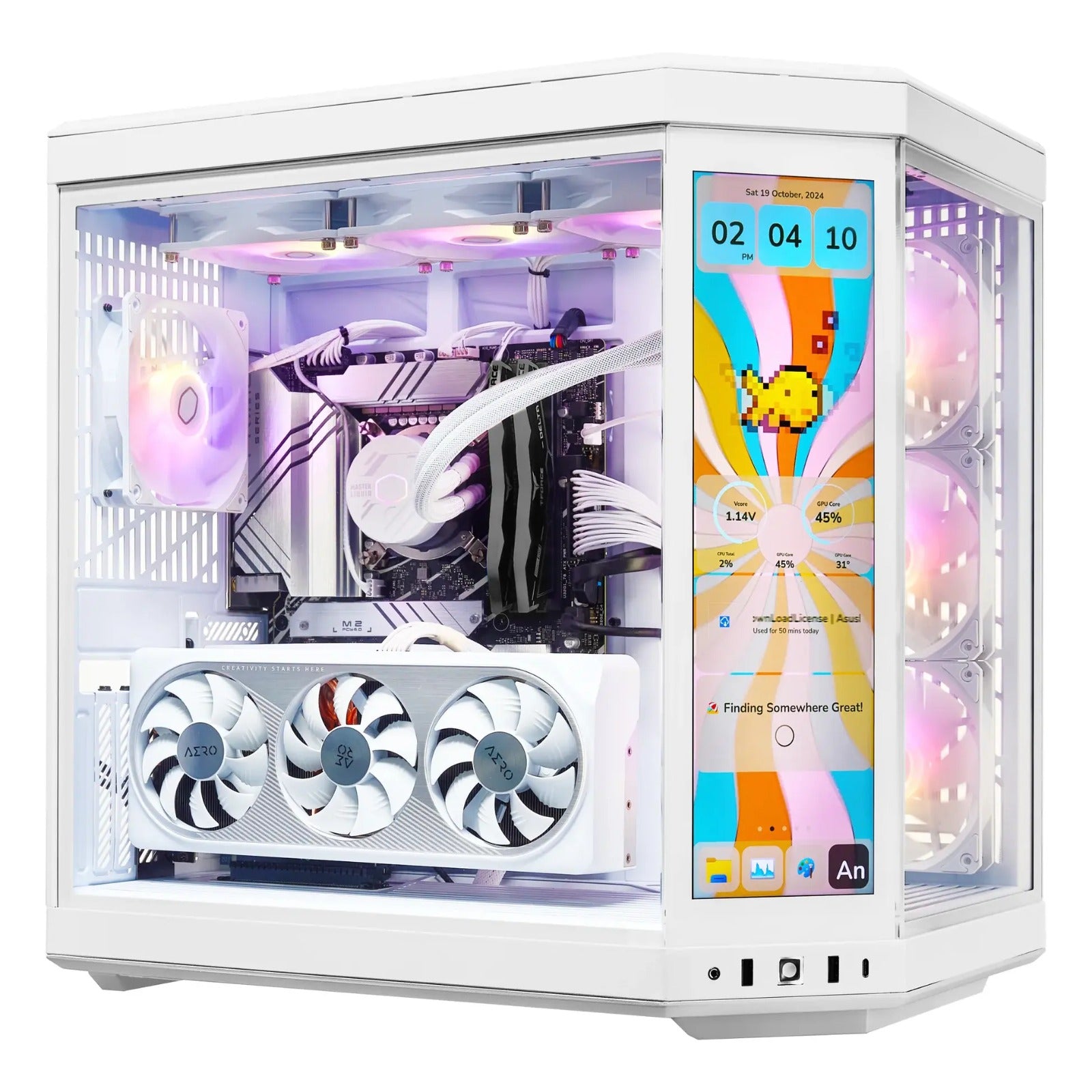 TECHNOID Limited Edition Gaming PC (Nvidia GeForce RTX 5080 - AMD RYZEN 9 9950X3D - 32 GB DDR5 RAM - 2TB SSD - AI Ready - Windows 11 P - Wifi - HYTE Y70 Touch infinite - White)