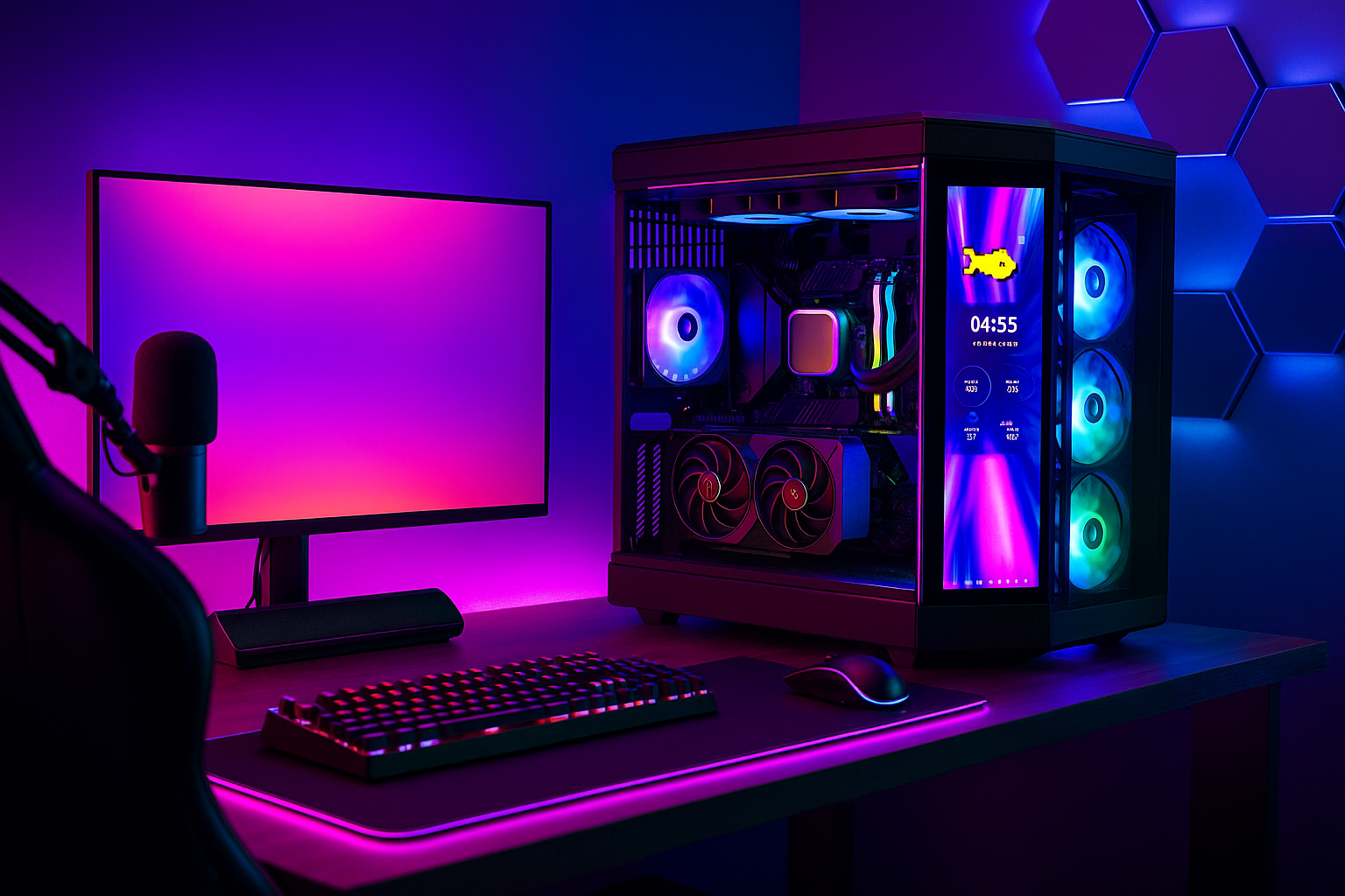 TECHNOID Limited Edition Gaming PC - AMD Ryzen 7 9800X3D, 32GB Ram, 2TB SSD, RTX 5070, Windows 11 Pro, HYTE Y70 Touch infinite, Black