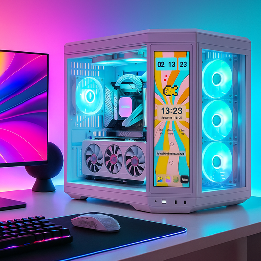 TECHNOID Limited Edition Gaming PC (AMD Radeon RX 9070 XT - AMD RYZEN 7 9800X3D - 32 GB DDR5 RAM - 2TB SSD - AI Ready - Windows 11 P - Wifi - HYTE Y70 Touch infinite - White)