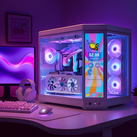 TECHNOID Limited Edition Gaming PC (Nvidia GeForce RTX 5080 - AMD RYZEN 7 7800X3D - 32 GB DDR5 RAM - 2TB SSD - AI Ready - Windows 11 H - Wifi - HYTE Y70 Touch infinite - White)